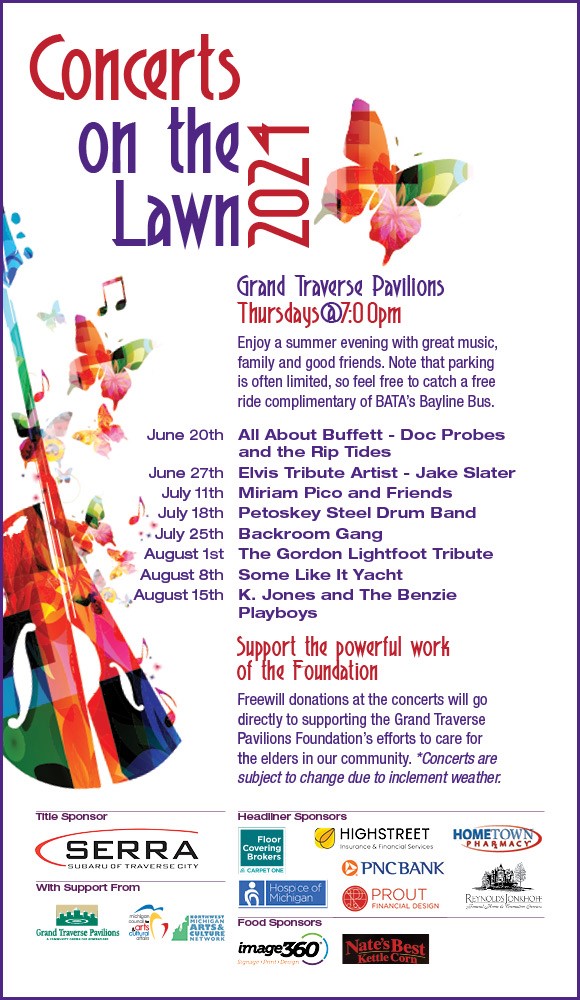 2024 Concerts on the Lawn Flyer Grand Traverse Pavilions