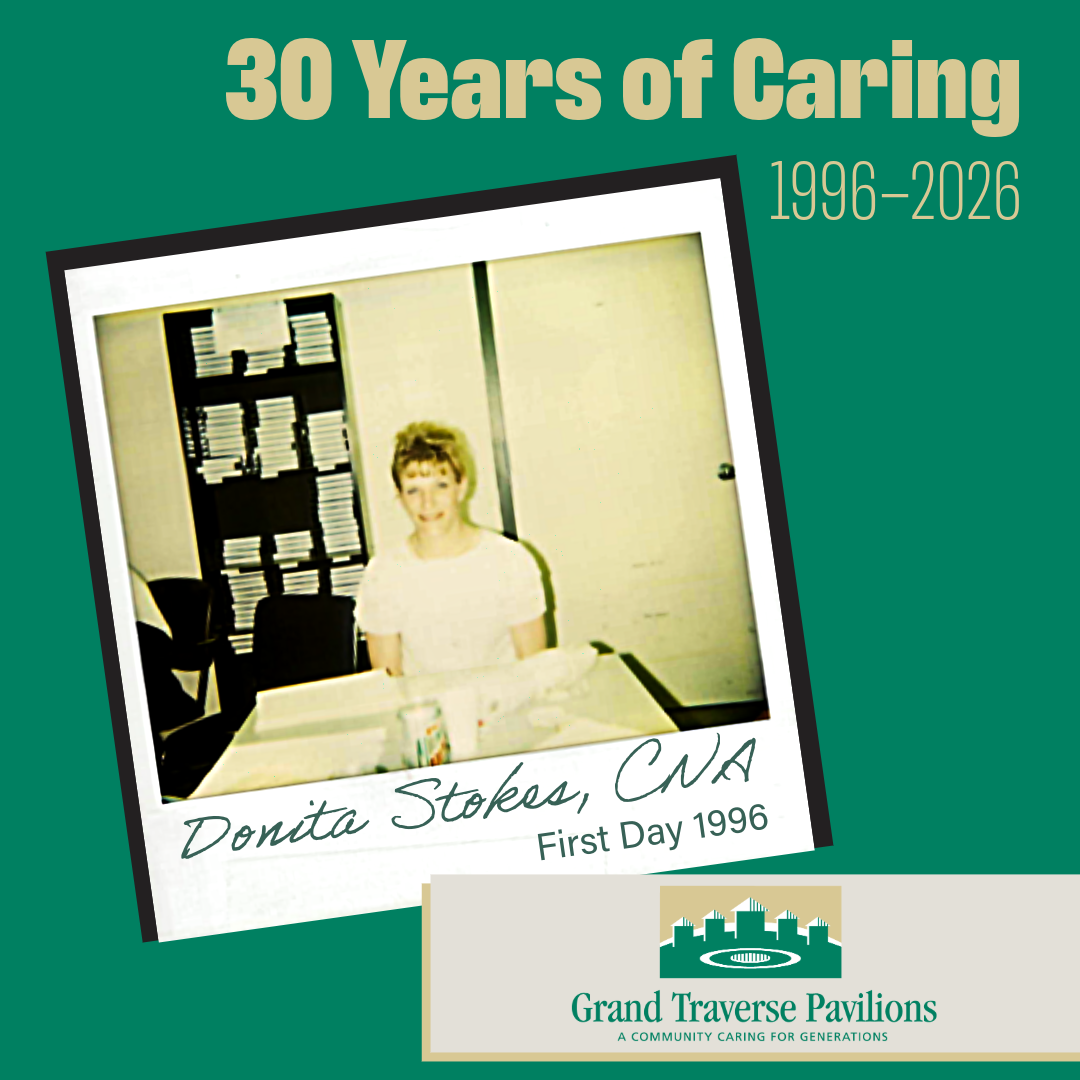 Photo of Donita Stokes, CNA on her first day at GTP in 1996
