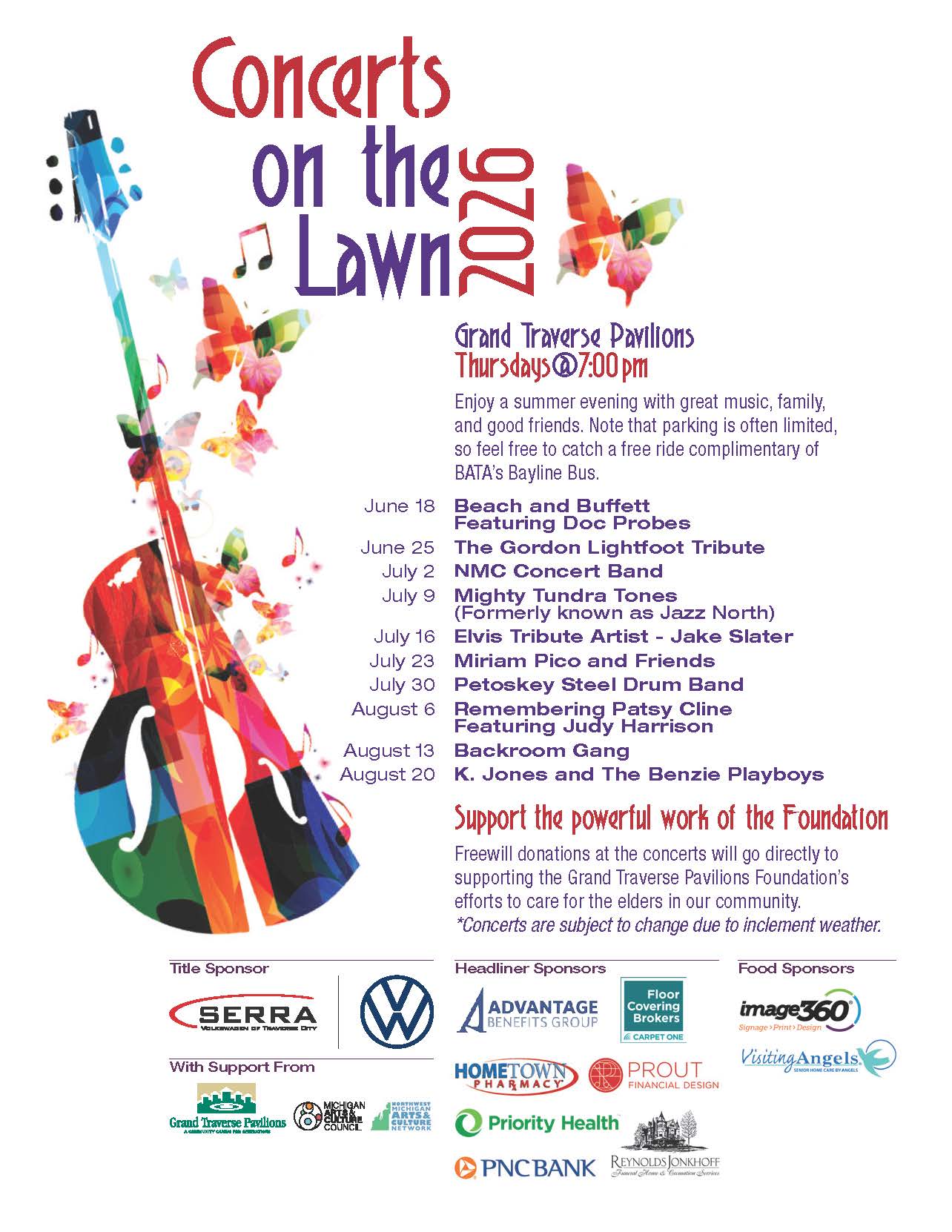 2026 Concerts On the Lawn Flyer