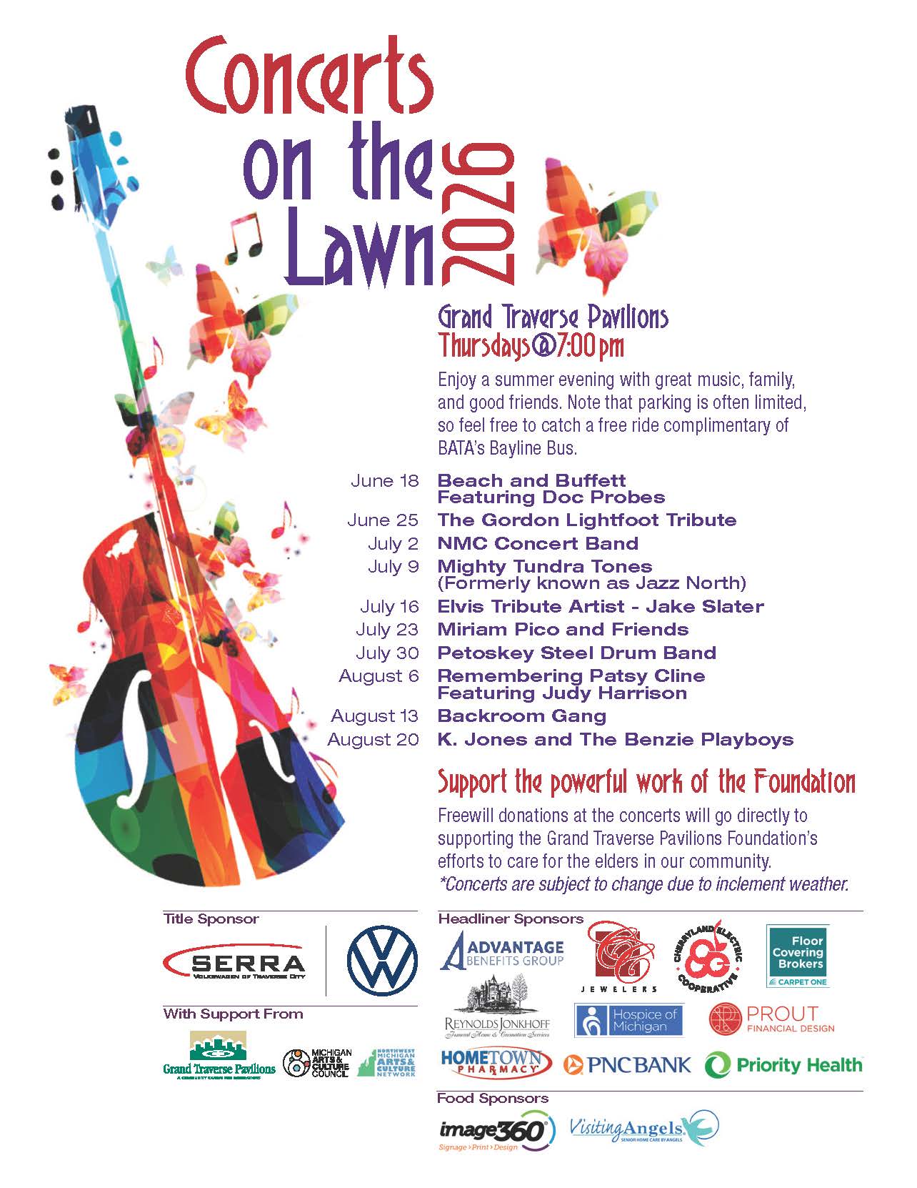 2026 Concerts On the Lawn Flyer