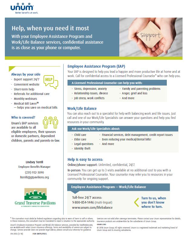 Employee Benefits Information Grand Traverse Pavilions Employee Benefits Information Grand Traverse Pavilions